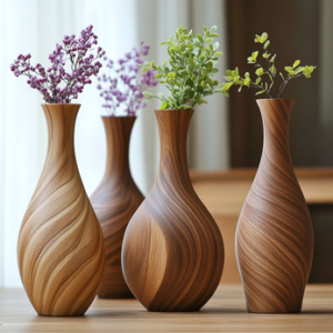 Wooden vase